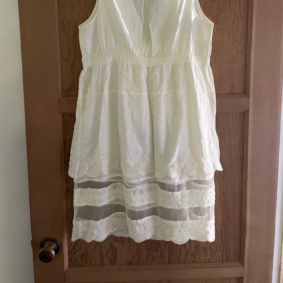 White Sleeveless Midi Sundress by "Feather & Bone" - Picture 4 of 6